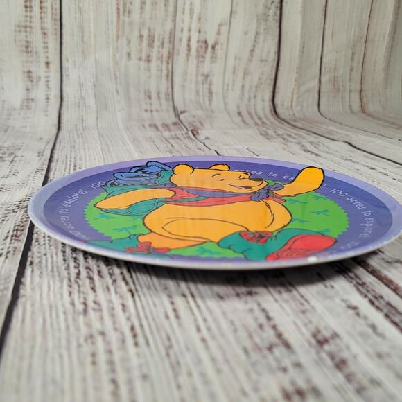 Zak Designs Children’s Plastic Plate Winnie The Pooh 100 Acres To Explore 8” - Picture 3 of 6